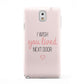 Pink Wish You Were Here Samsung Galaxy Note 3 Case