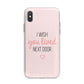 Pink Wish You Were Here iPhone X Bumper Case on Silver iPhone Alternative Image 1