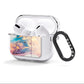 Pink and Blue Marble AirPods Clear Case 3rd Gen Side Image