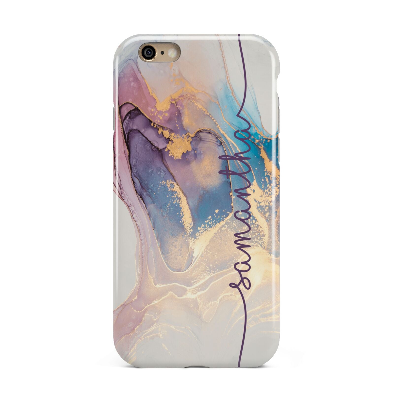 Pink and Blue Marble Apple iPhone 6 3D Tough Case