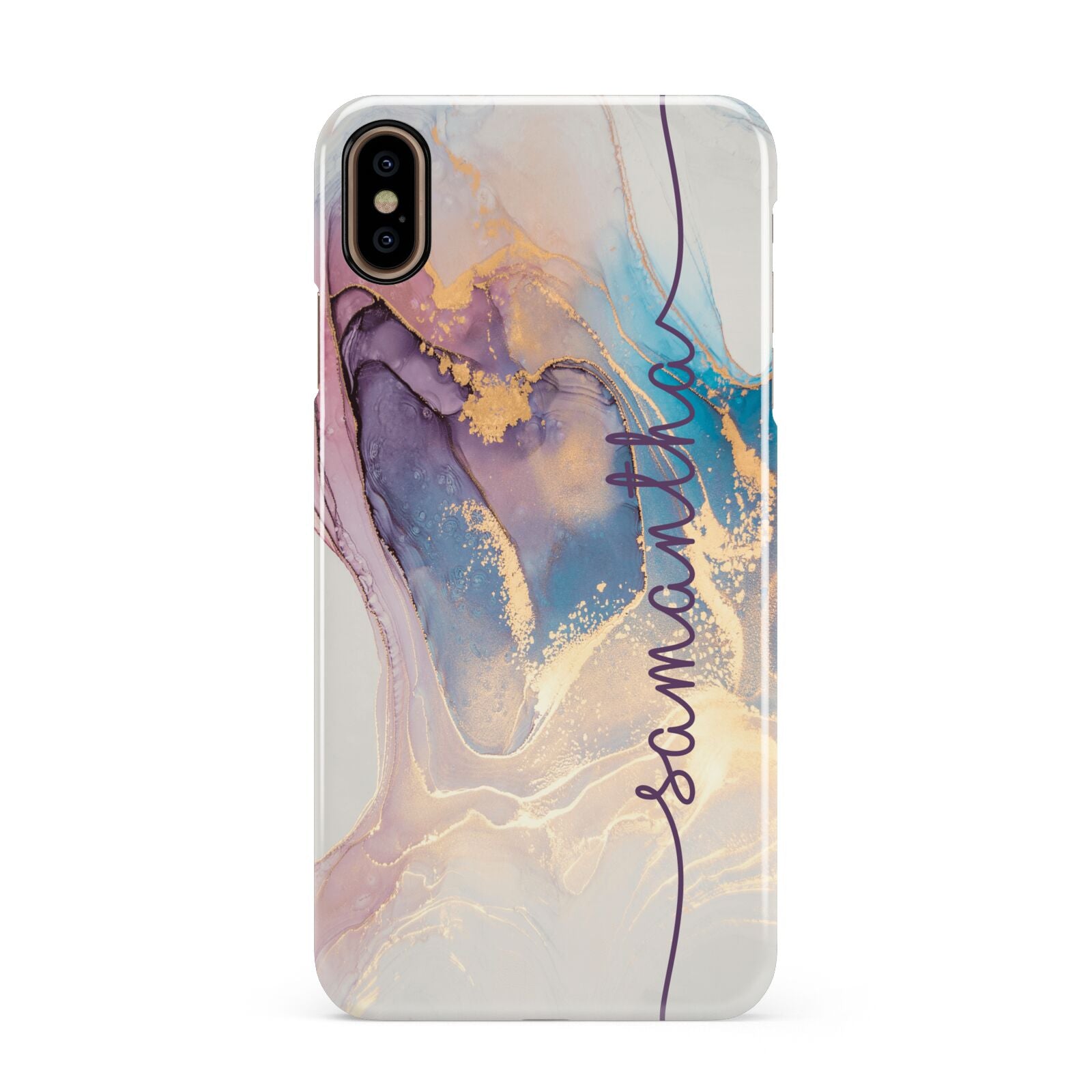 Pink and Blue Marble Apple iPhone Xs Max 3D Snap Case