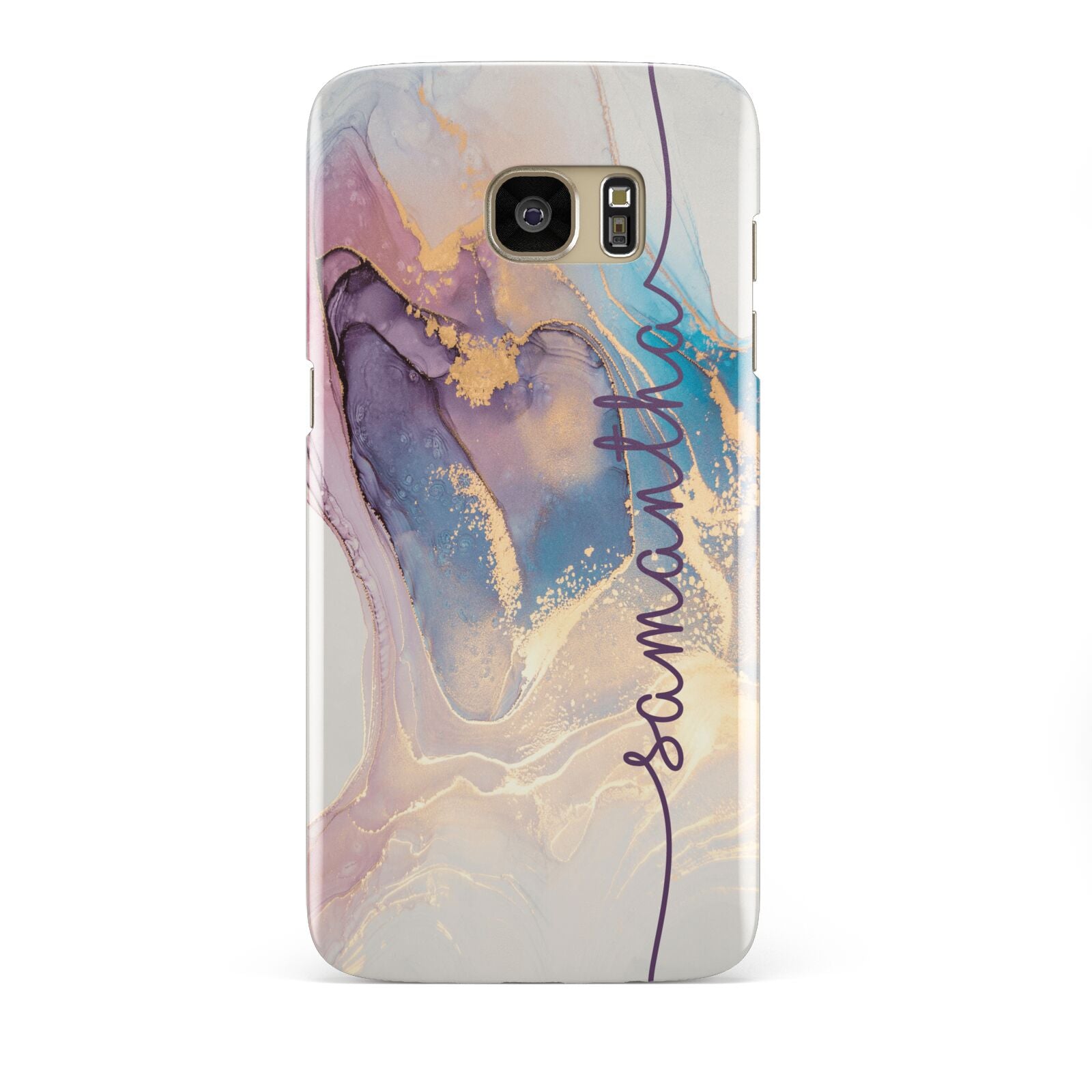 Pink and Blue Marble Samsung Galaxy S7 Edge Case