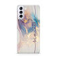 Pink and Blue Marble Samsung S21 Plus Case