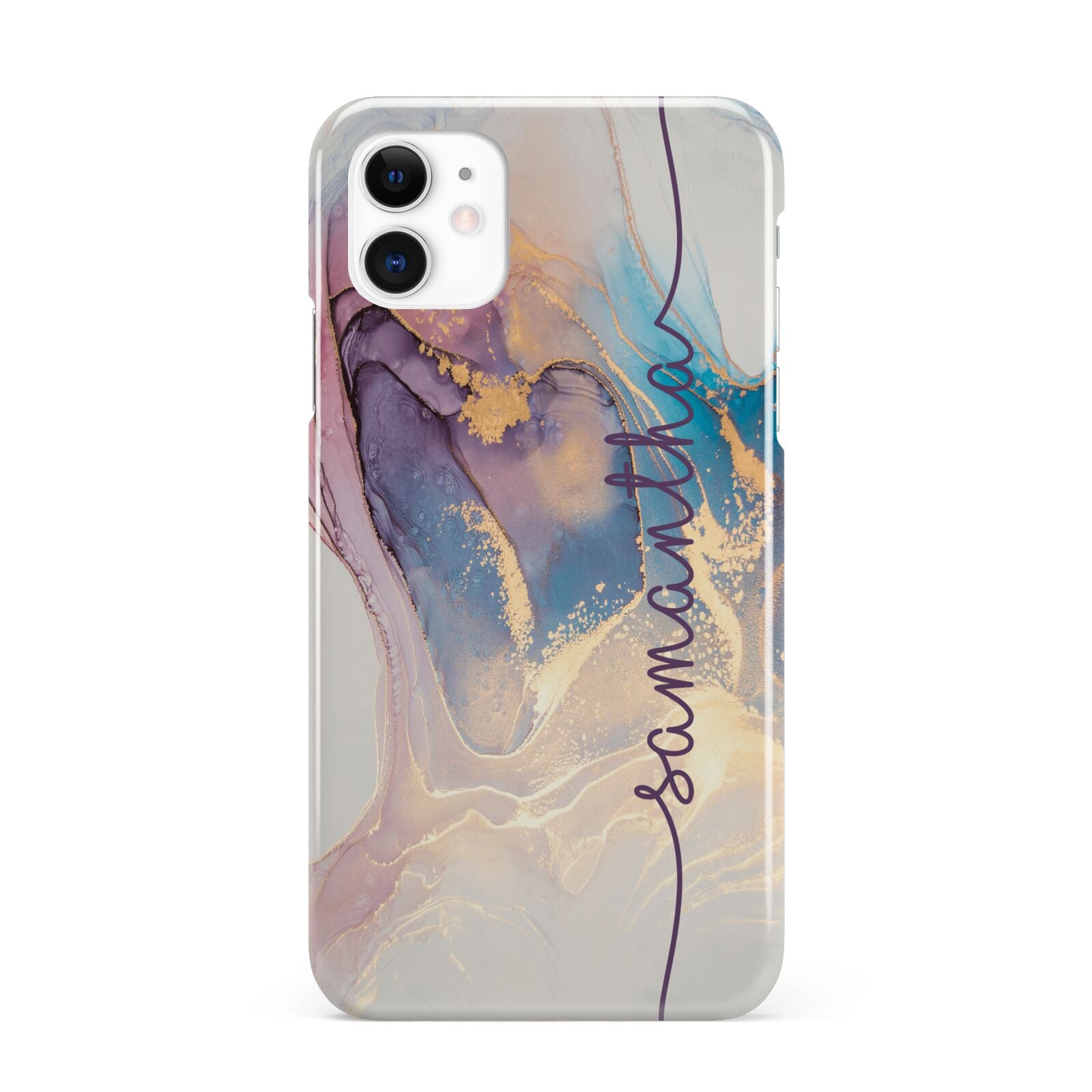 Pink and Blue Marble iPhone 11 3D Snap Case