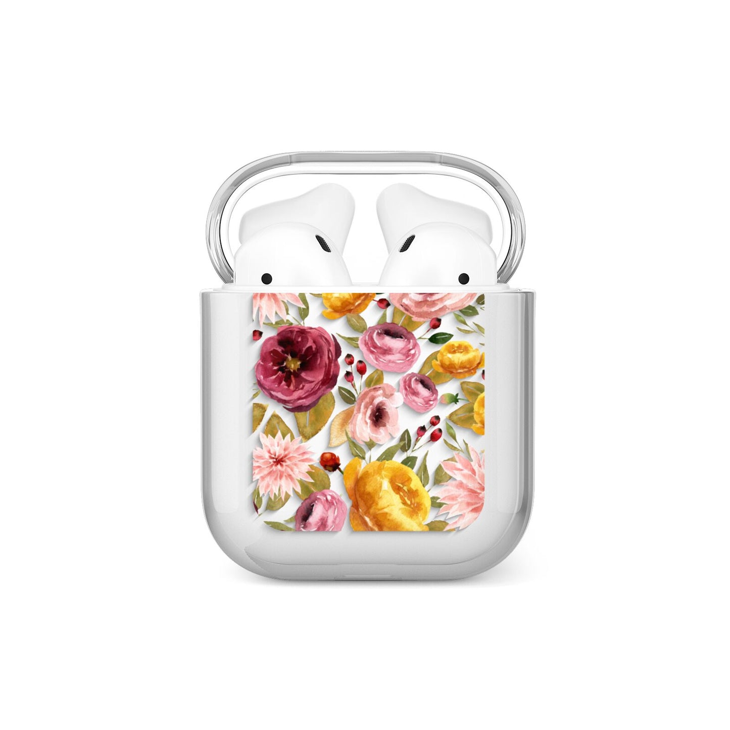 Pink and Mustard Floral AirPods Case