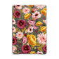 Pink and Mustard Floral Apple iPad Grey Case