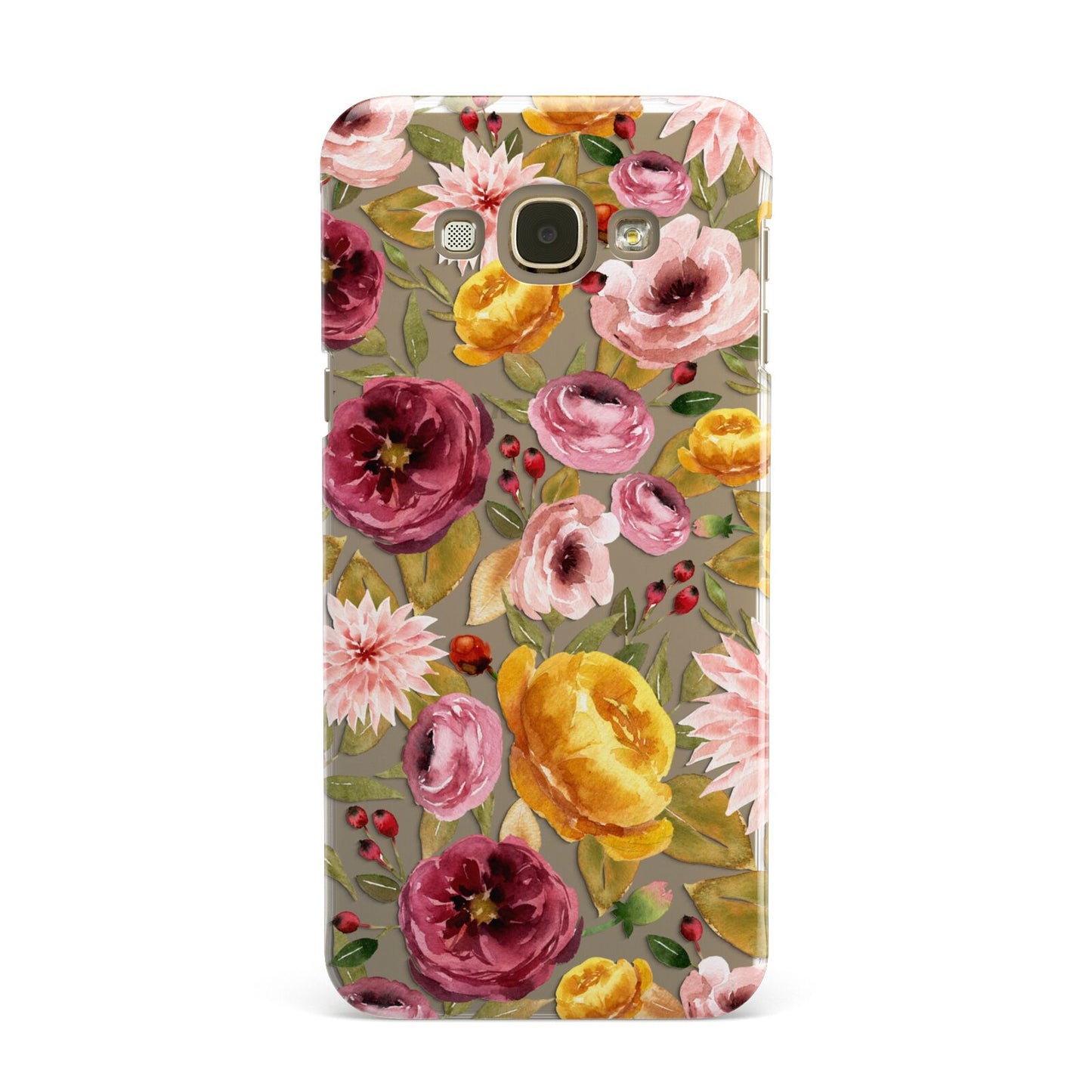 Pink and Mustard Floral Samsung Galaxy A8 Case