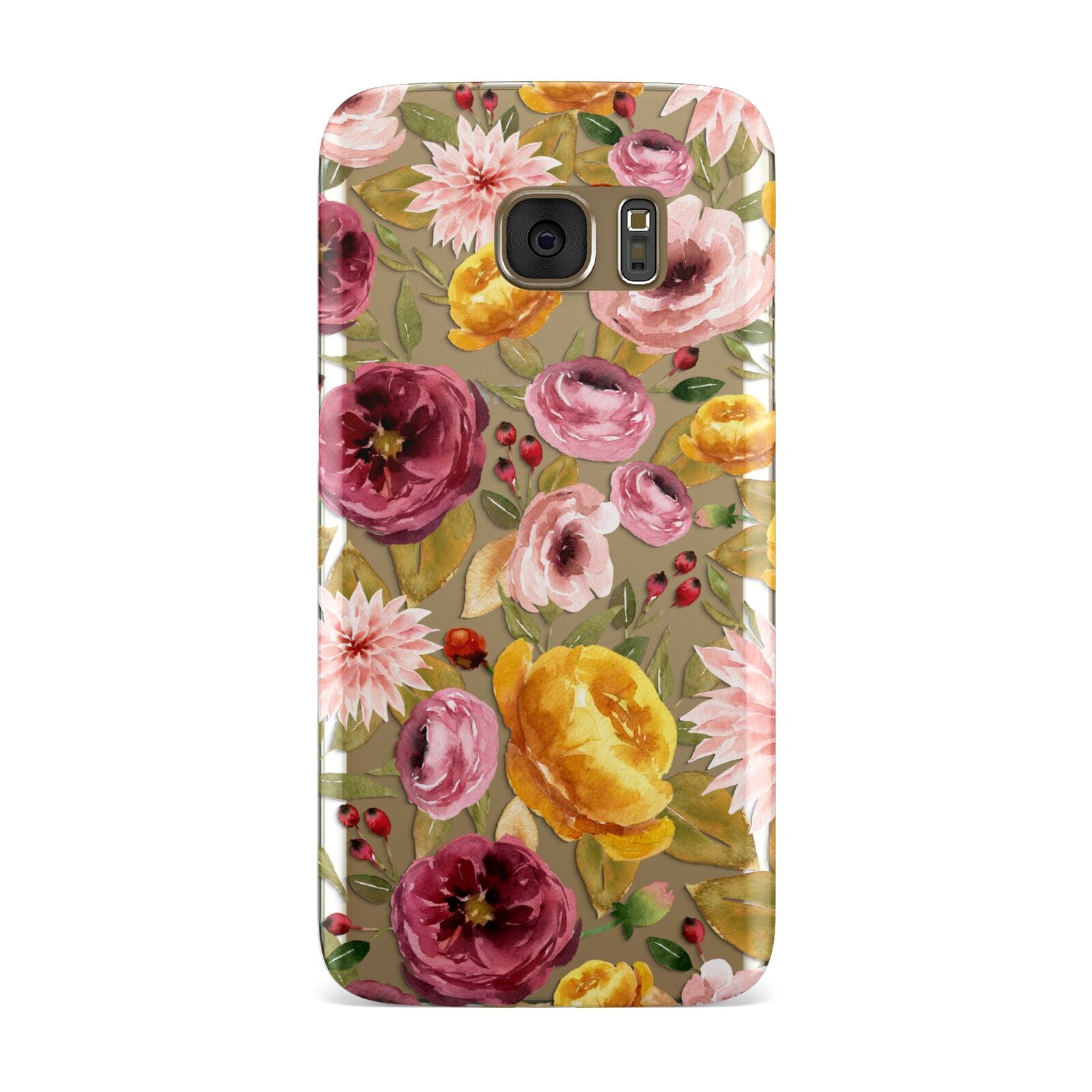 Pink and Mustard Floral Samsung Galaxy Case