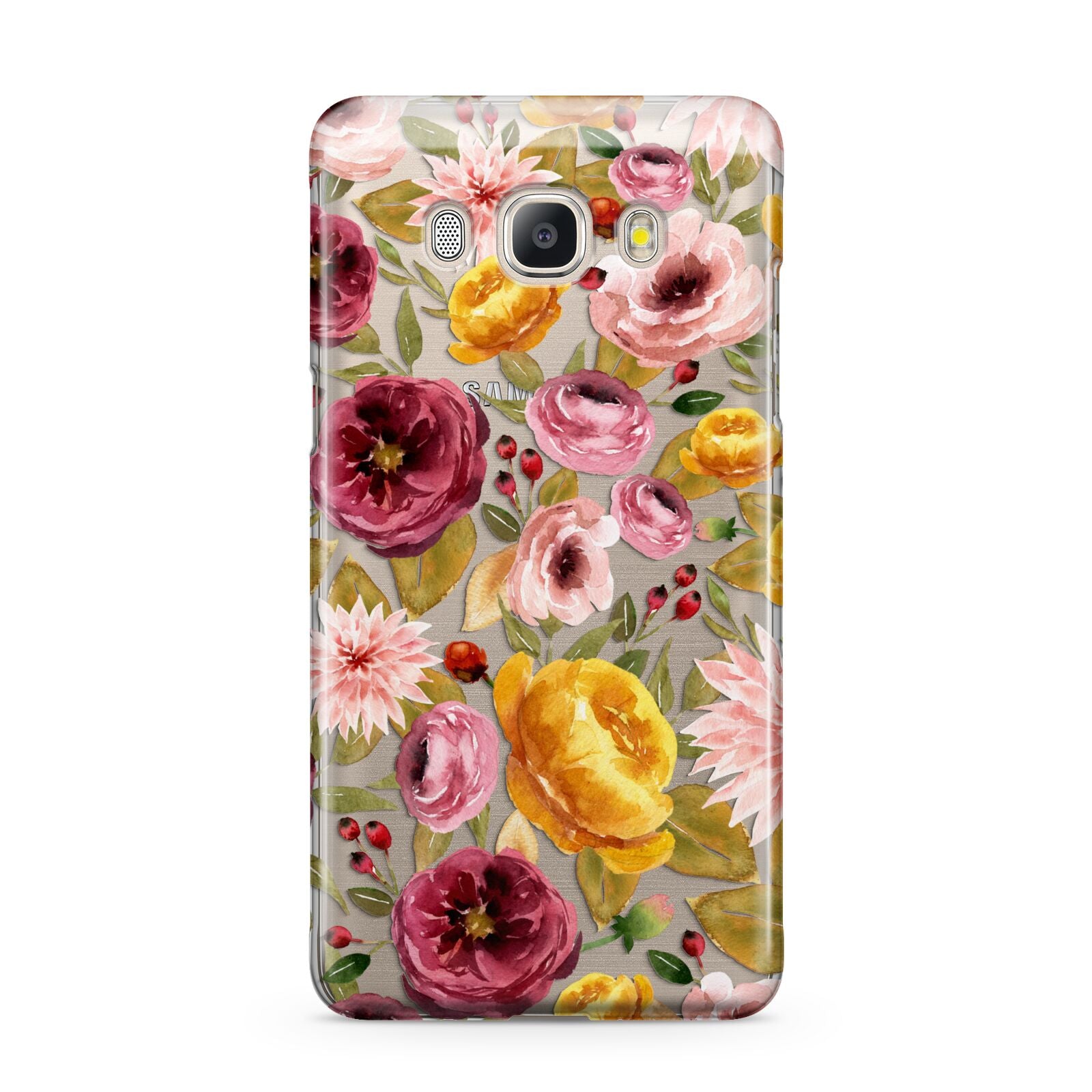 Pink and Mustard Floral Samsung Galaxy J5 2016 Case