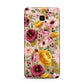 Pink and Mustard Floral Samsung Galaxy J7 2016 Case on gold phone