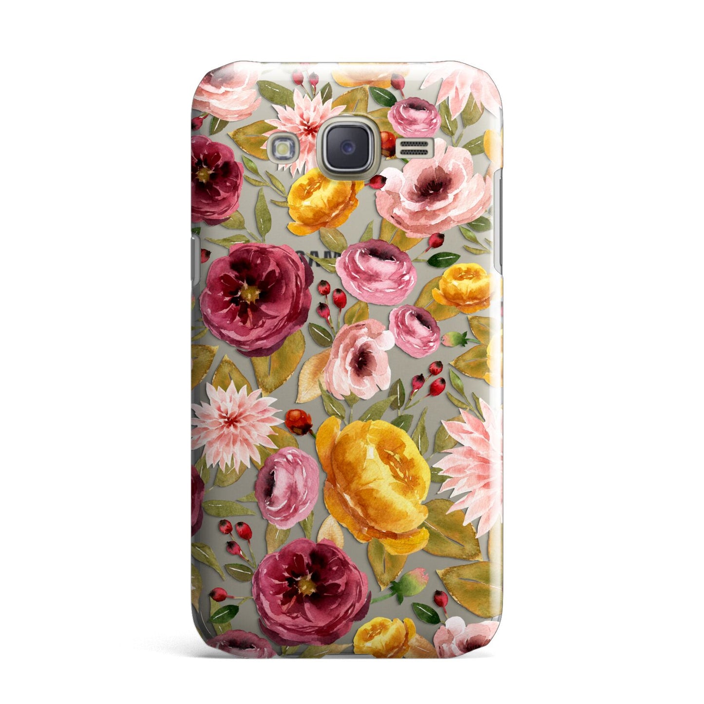 Pink and Mustard Floral Samsung Galaxy J7 Case