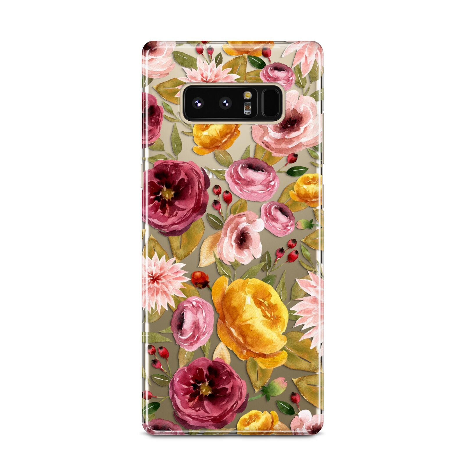 Pink and Mustard Floral Samsung Galaxy Note 8 Case