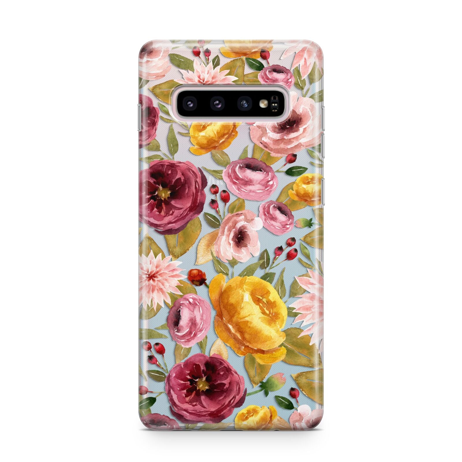 Pink and Mustard Floral Samsung Galaxy S10 Plus Case