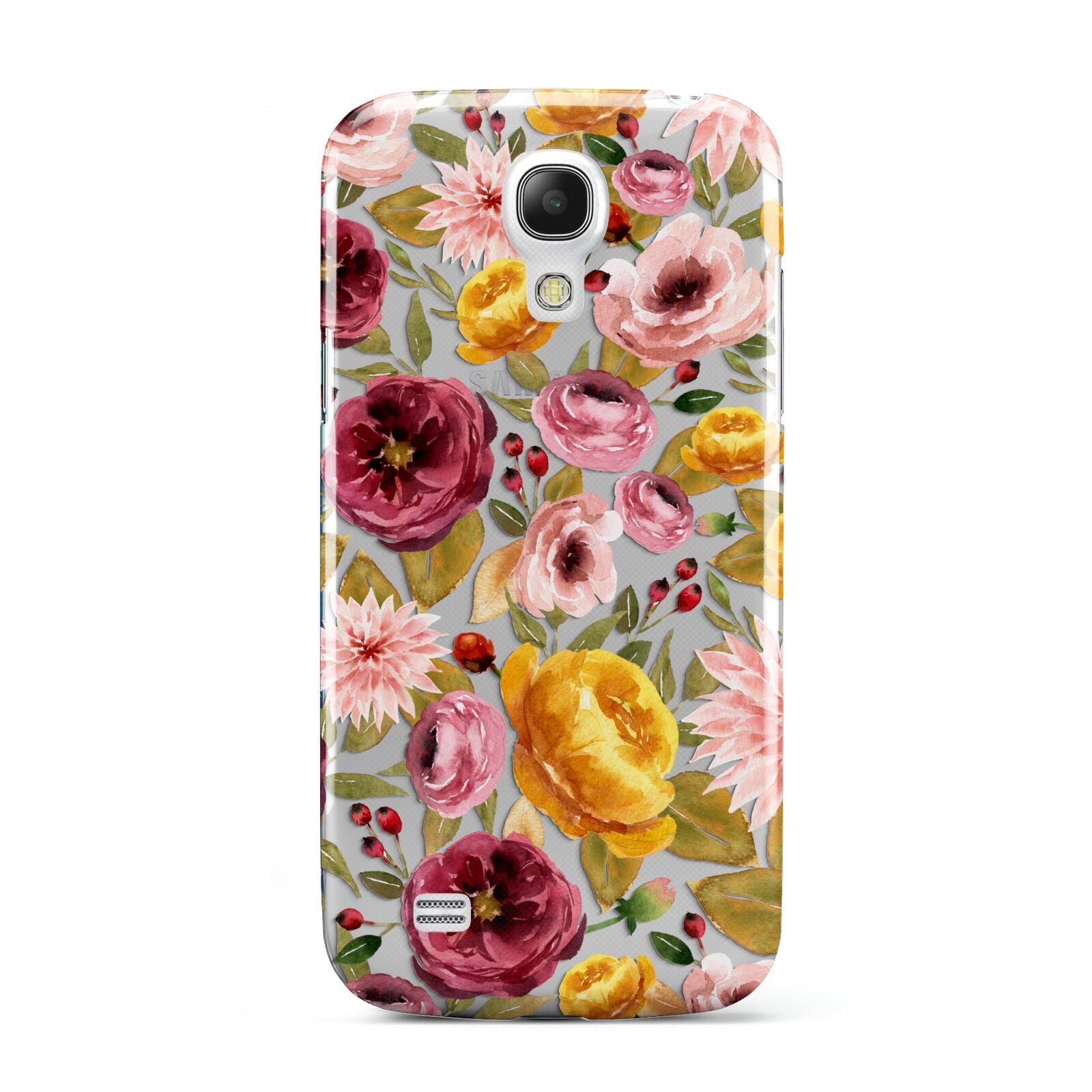 Pink and Mustard Floral Samsung Galaxy S4 Mini Case