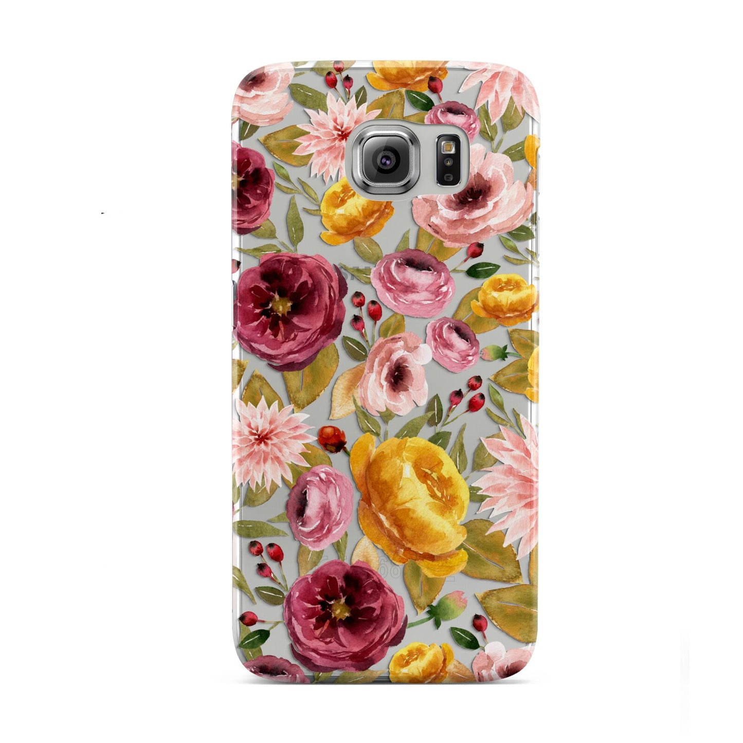Pink and Mustard Floral Samsung Galaxy S6 Case