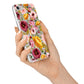 Pink and Mustard Floral iPhone 7 Bumper Case on Silver iPhone Alternative Image
