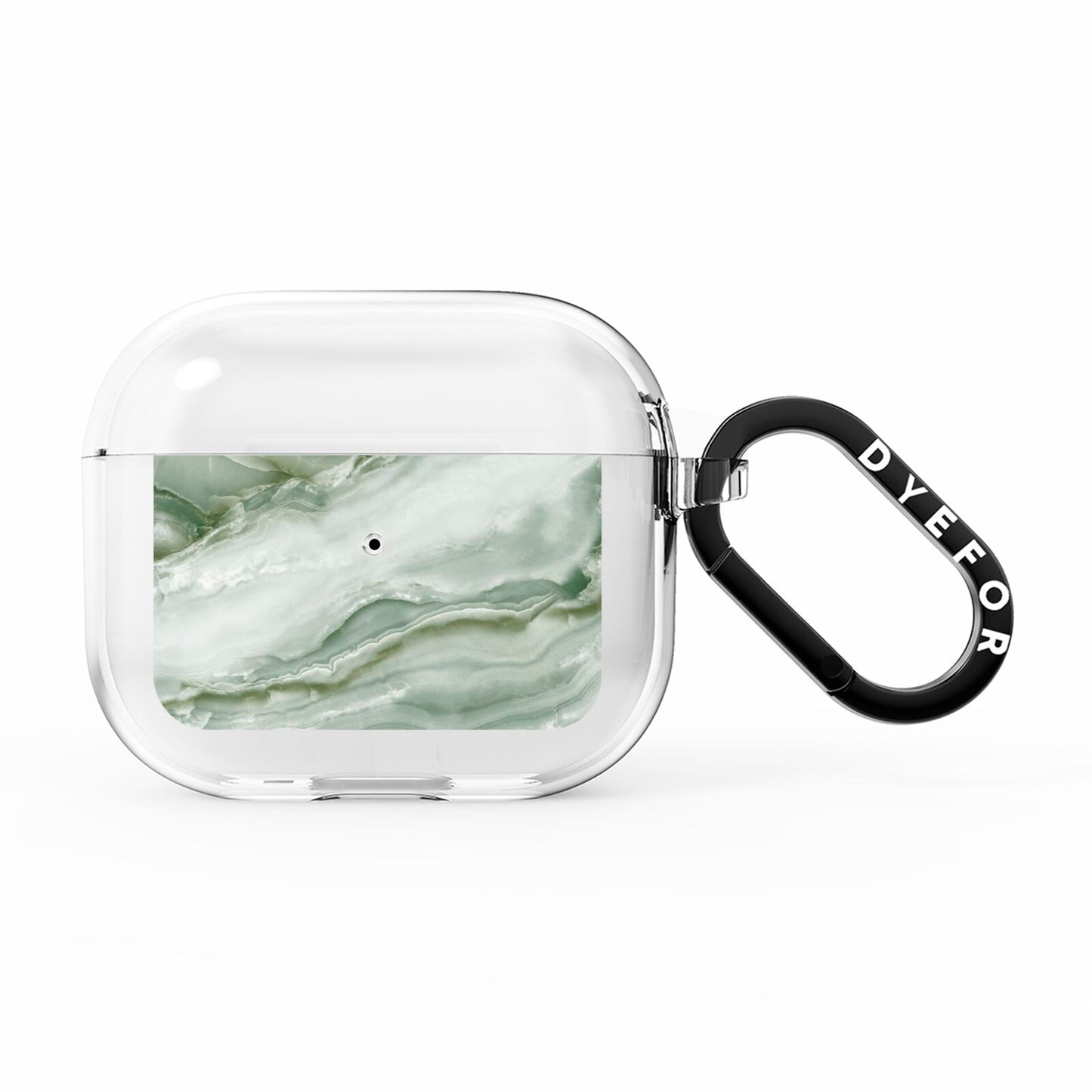 Pistachio Green Marble AirPods Clear Case 3rd Gen