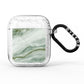 Pistachio Green Marble AirPods Glitter Case
