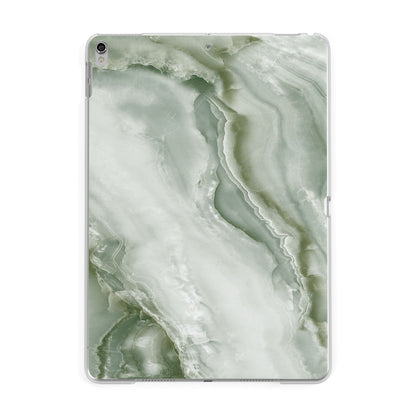 Pistachio Green Marble Apple iPad Silver Case