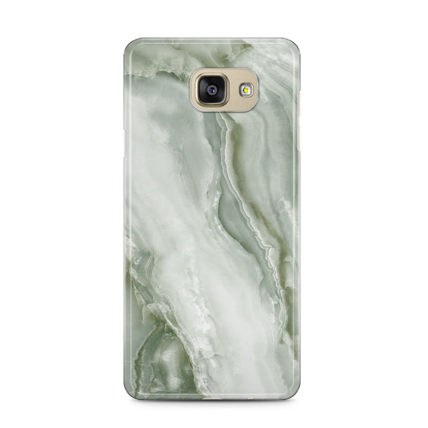 Pistachio Green Marble Samsung Galaxy A5 2016 Case on gold phone