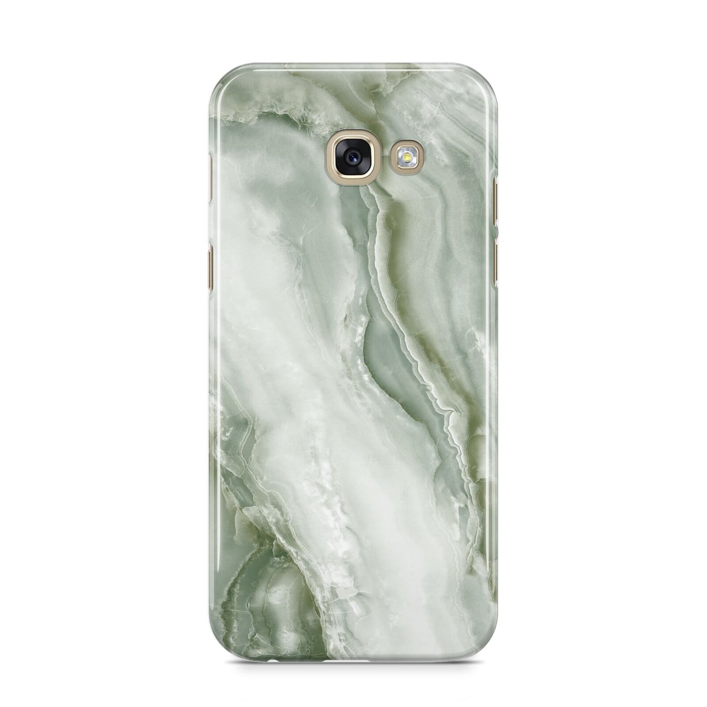 Pistachio Green Marble Samsung Galaxy A5 2017 Case on gold phone