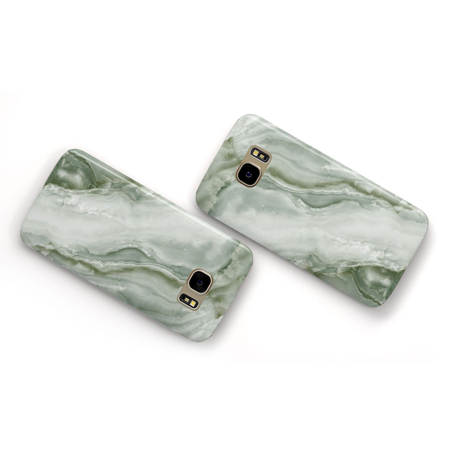 Pistachio Green Marble Samsung Galaxy Case Flat Overview