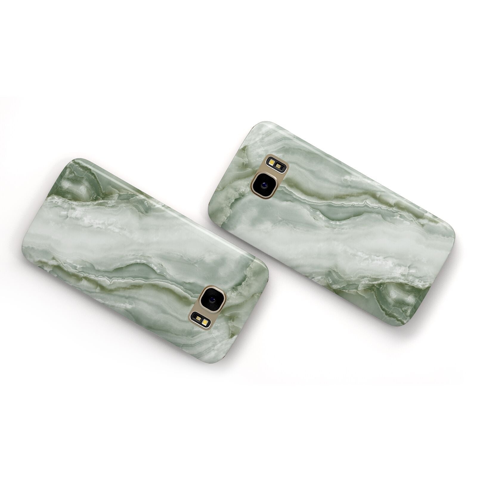 Pistachio Green Marble Samsung Galaxy Case Flat Overview