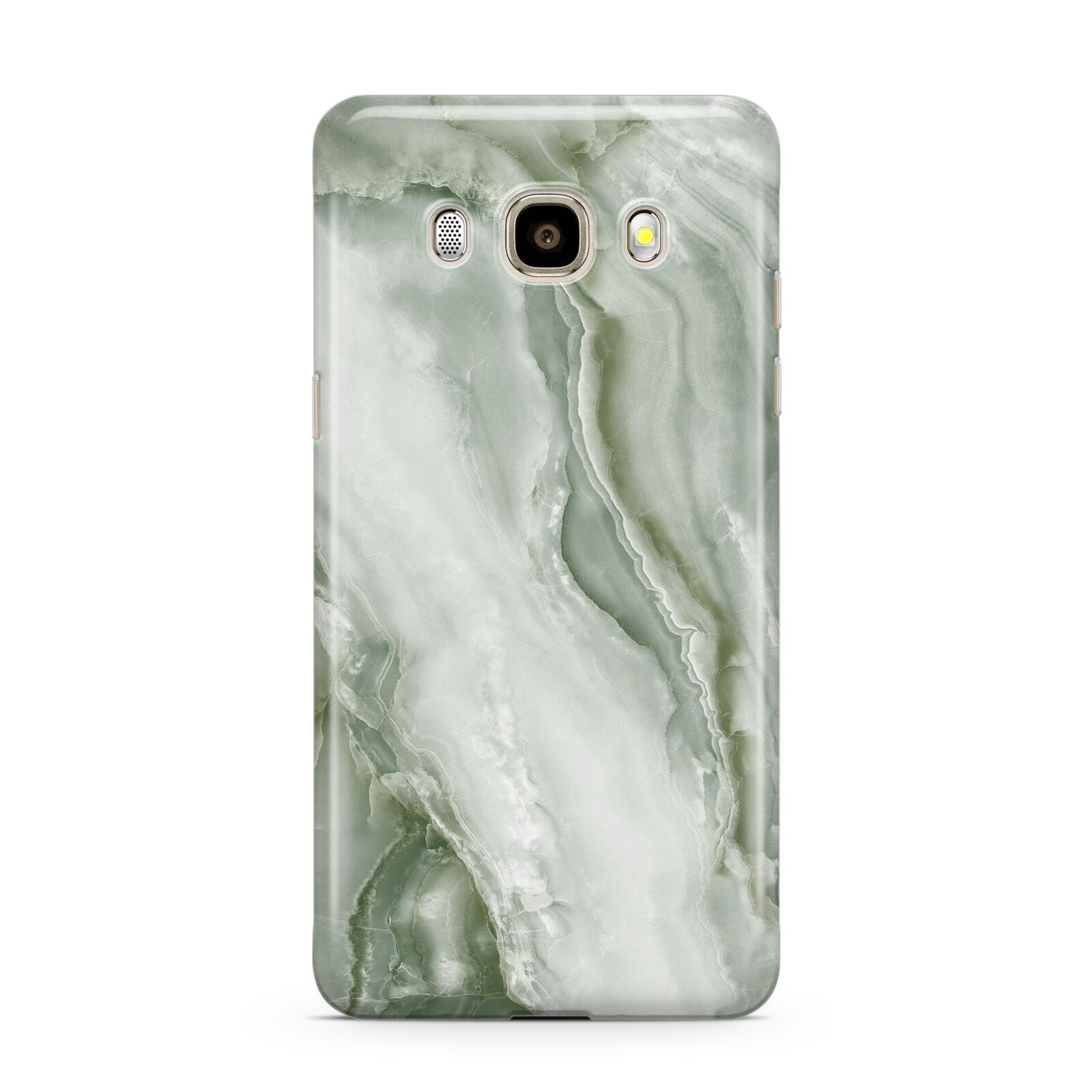 Pistachio Green Marble Samsung Galaxy J7 2016 Case on gold phone
