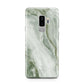 Pistachio Green Marble Samsung Galaxy S9 Plus Case on Silver phone
