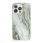Pistachio Green Marble iPhone 13 Pro Clear Bumper Case