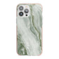 Pistachio Green Marble iPhone 13 Pro Max TPU Impact Case with Pink Edges