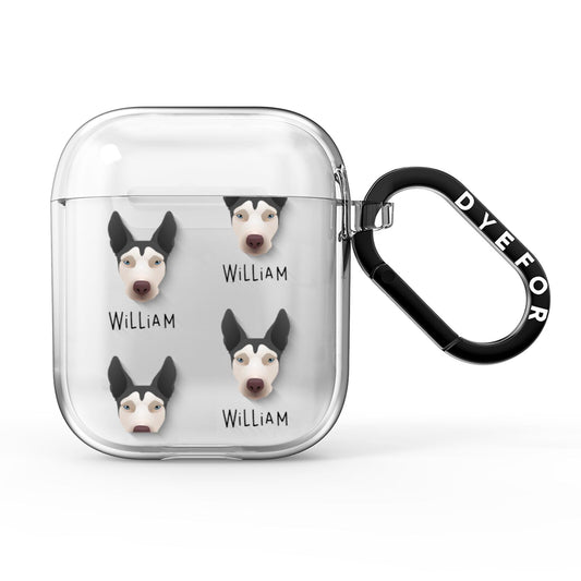 Pitsky Icon with Name AirPods Clear Case