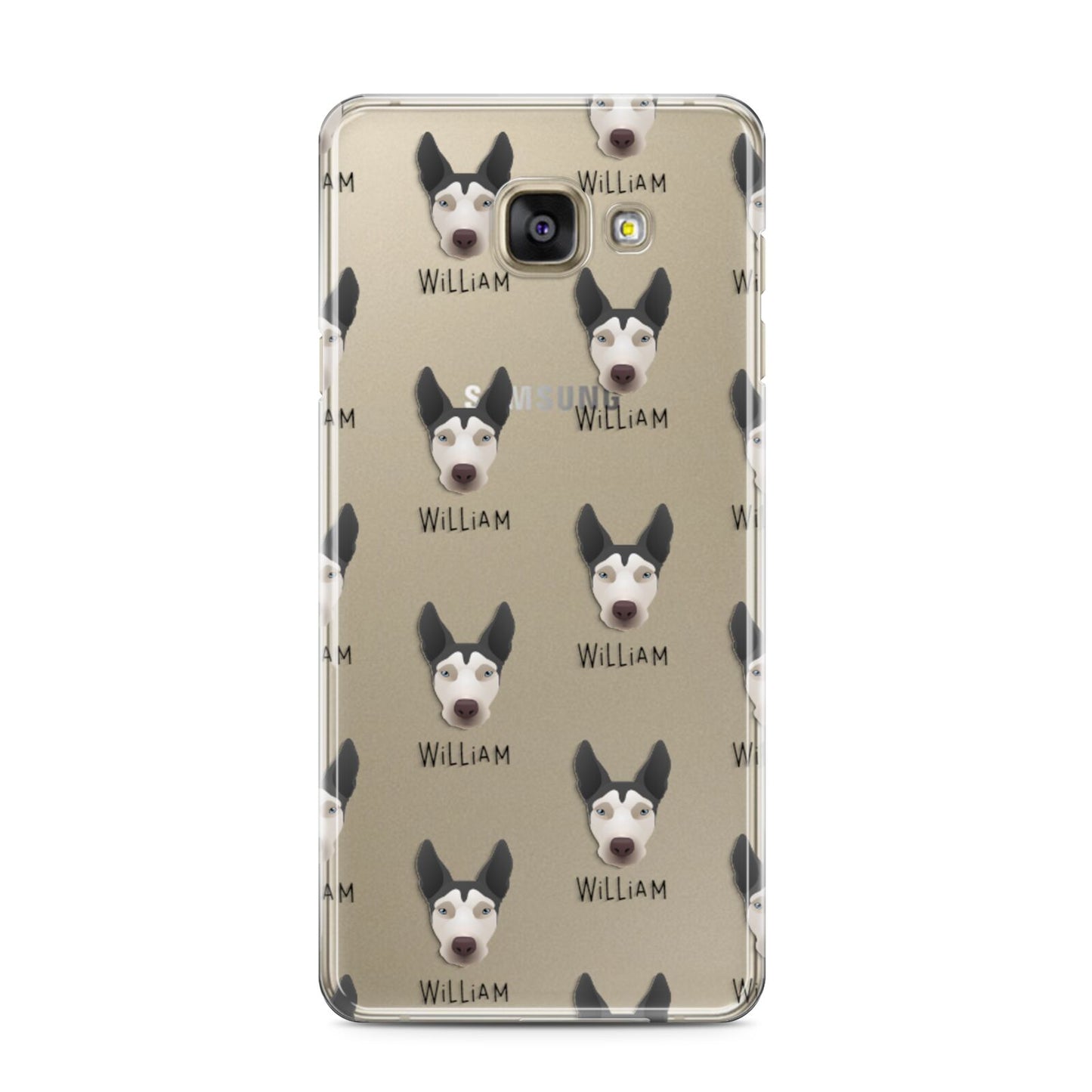Pitsky Icon with Name Samsung Galaxy A3 2016 Case on gold phone