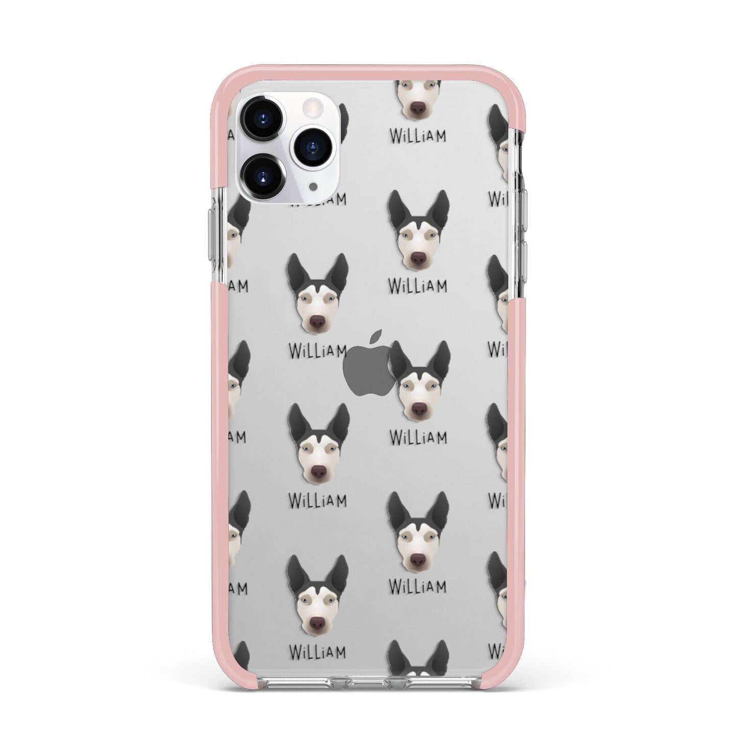 Pitsky Icon with Name iPhone 11 Pro Max Impact Pink Edge Case