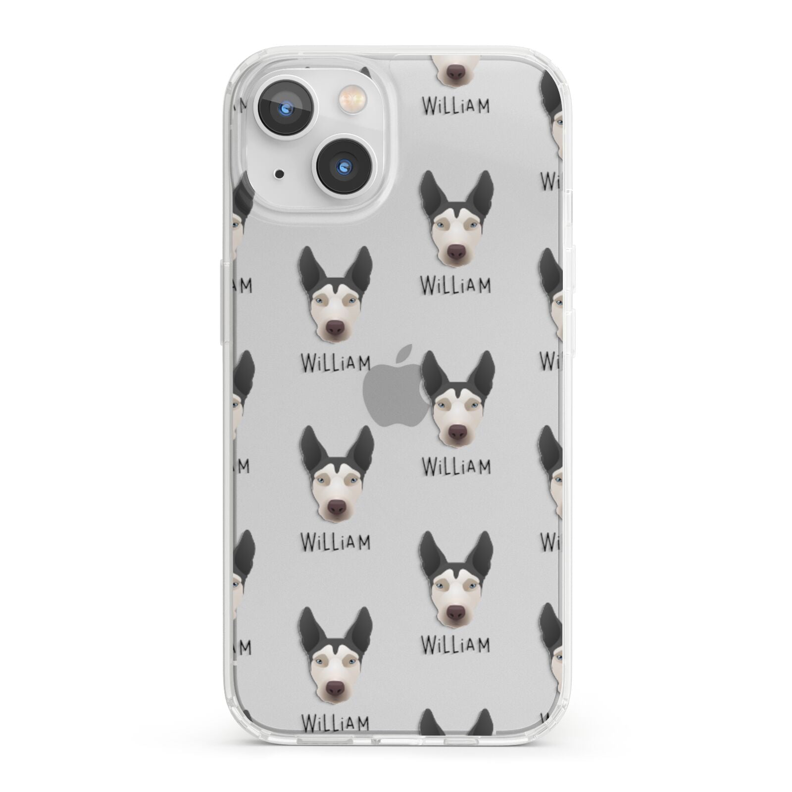 Pitsky Icon with Name iPhone 13 Clear Bumper Case