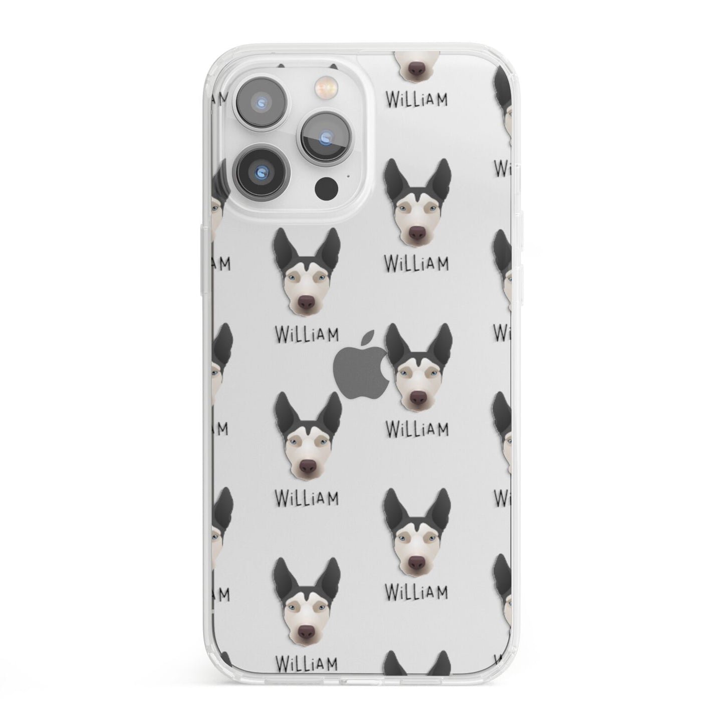 Pitsky Icon with Name iPhone 13 Pro Max Clear Bumper Case
