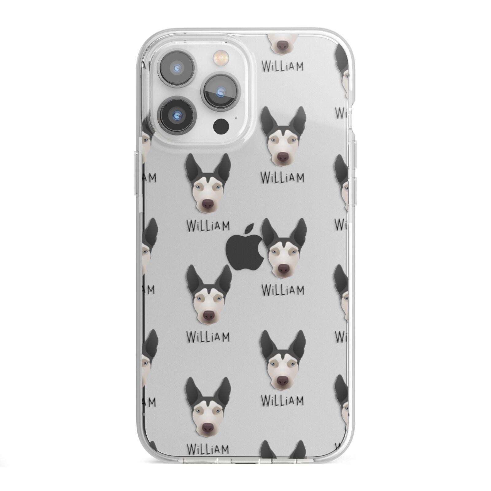 Pitsky Icon with Name iPhone 13 Pro Max TPU Impact Case with White Edges