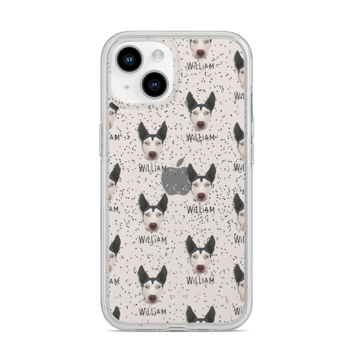 Pitsky Icon with Name iPhone 14 Glitter Tough Case Starlight