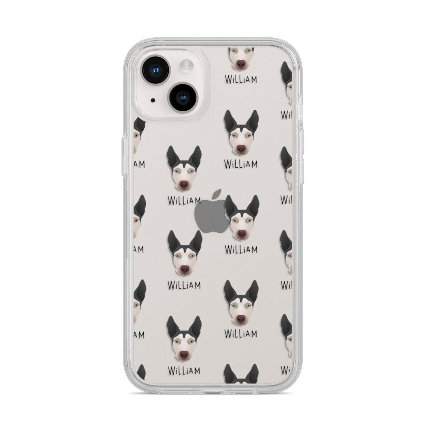 Pitsky Icon with Name iPhone 14 Plus Clear Tough Case Starlight