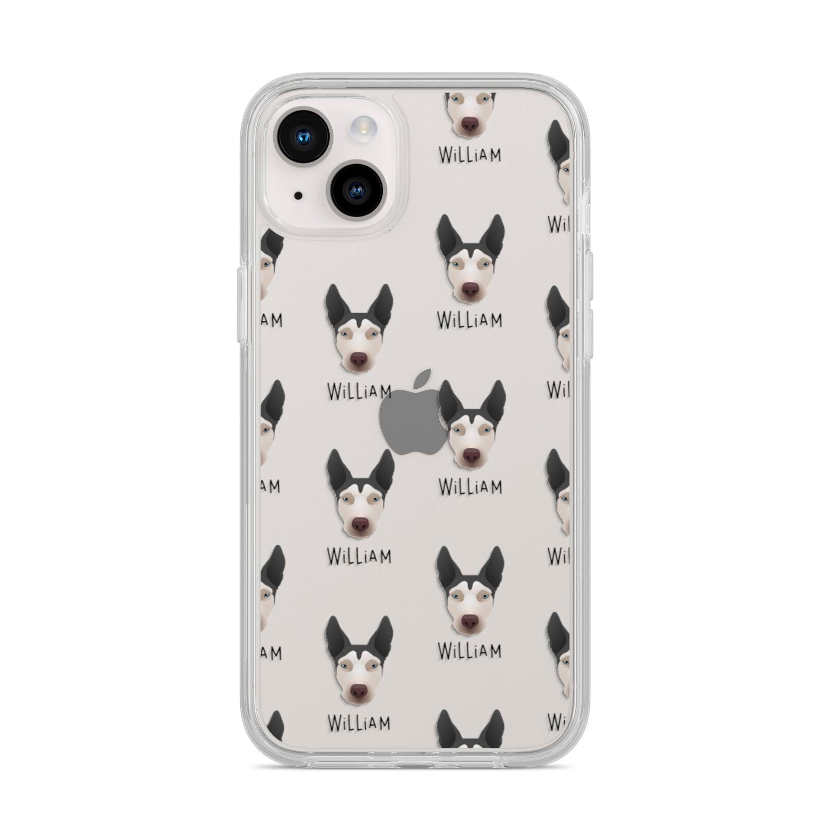 Pitsky Icon with Name iPhone 14 Plus Clear Tough Case Starlight