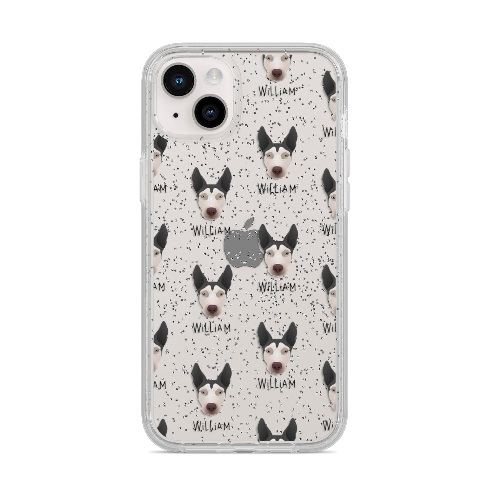 Pitsky Icon with Name iPhone 14 Plus Glitter Tough Case Starlight