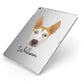 Pitsky Personalised Apple iPad Case on Silver iPad Side View
