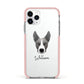 Pitsky Personalised Apple iPhone 11 Pro in Silver with Pink Impact Case