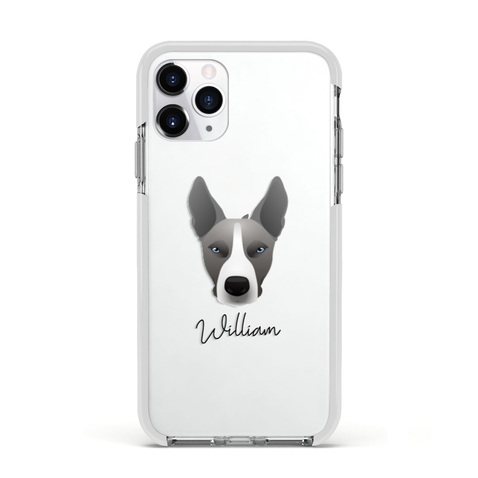 Pitsky Personalised Apple iPhone 11 Pro in Silver with White Impact Case