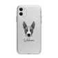 Pitsky Personalised Apple iPhone 11 in White with Bumper Case