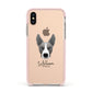 Pitsky Personalised Apple iPhone Xs Impact Case Pink Edge on Gold Phone