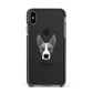 Pitsky Personalised Apple iPhone Xs Max Impact Case Black Edge on Black Phone