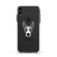 Pitsky Personalised Apple iPhone Xs Max Impact Case White Edge on Black Phone