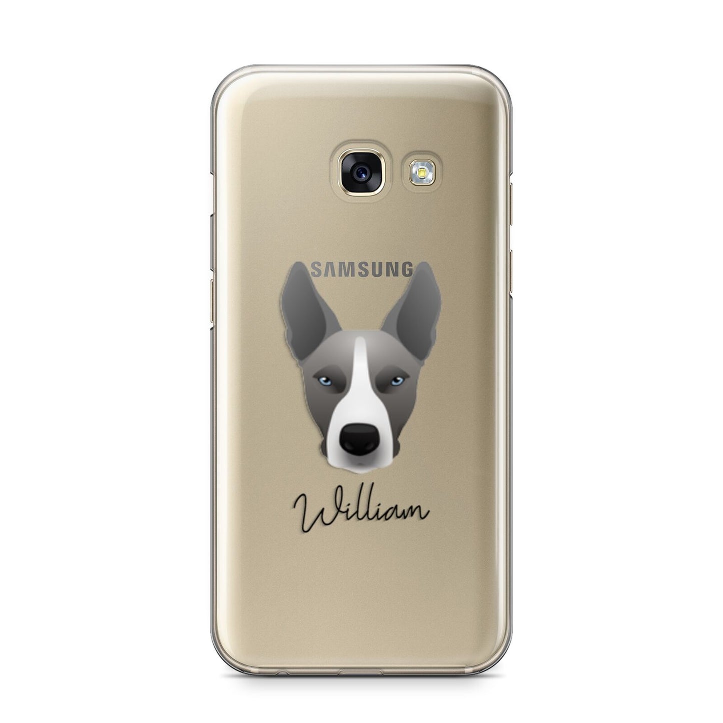 Pitsky Personalised Samsung Galaxy A3 2017 Case on gold phone
