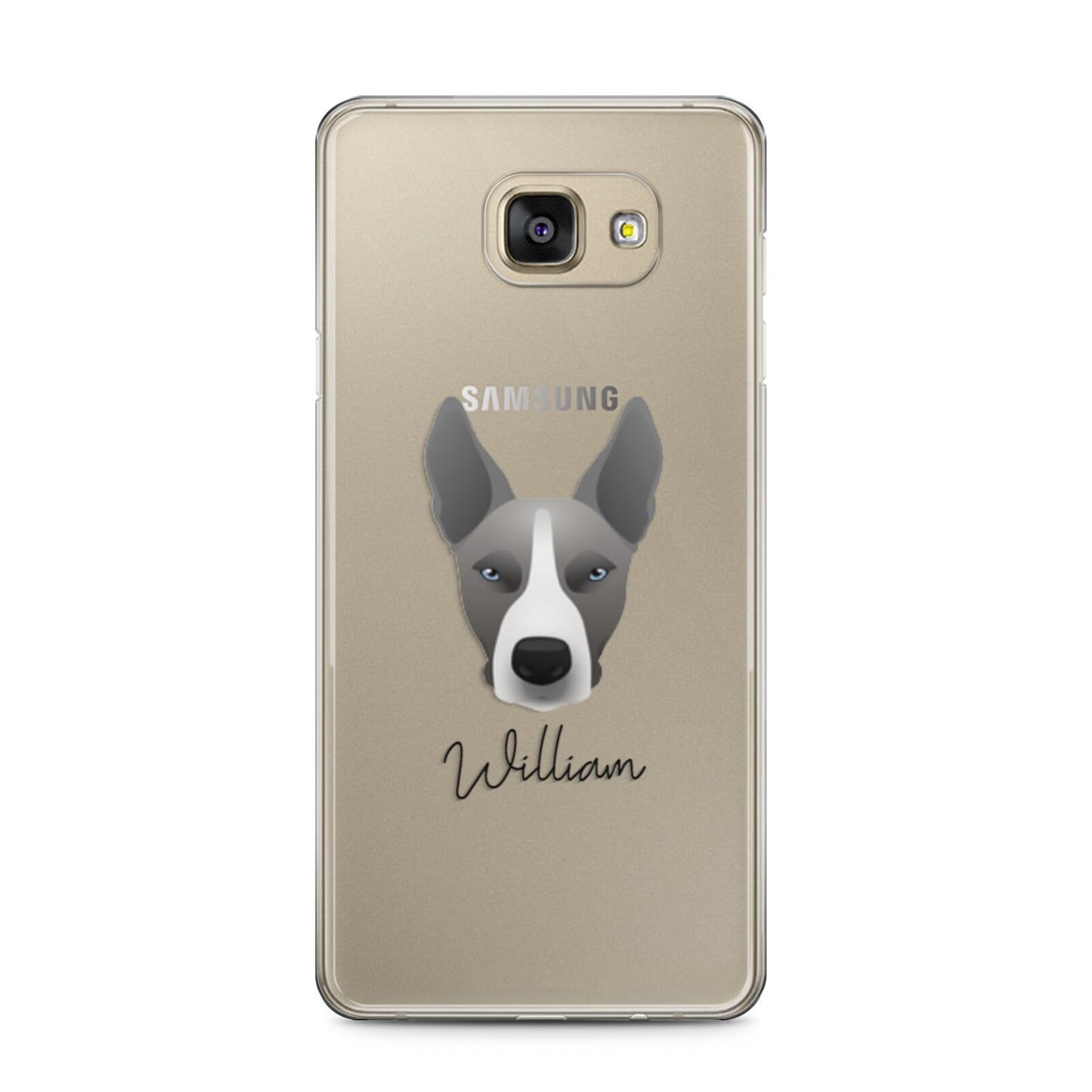 Pitsky Personalised Samsung Galaxy A5 2016 Case on gold phone